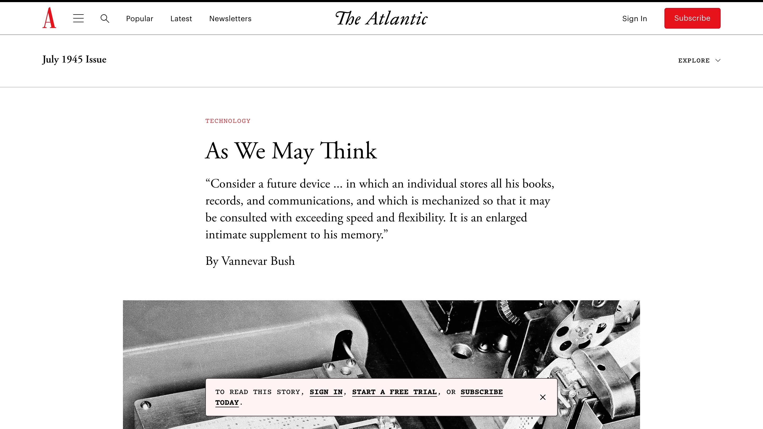 Cover of As We May Think