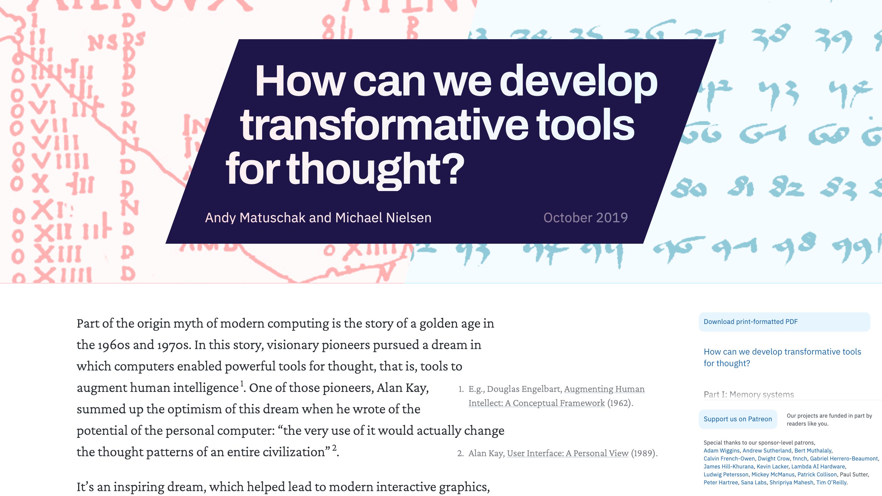 Cover of How can we develop transformative tools for thought?