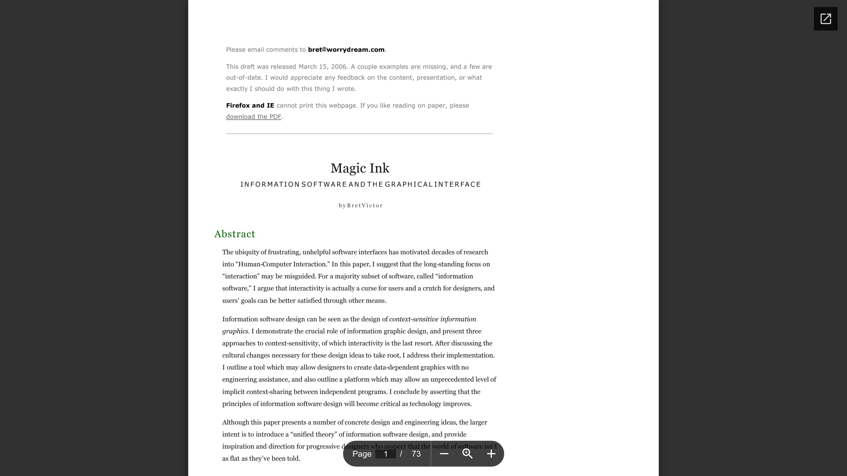 Cover of Magic Ink