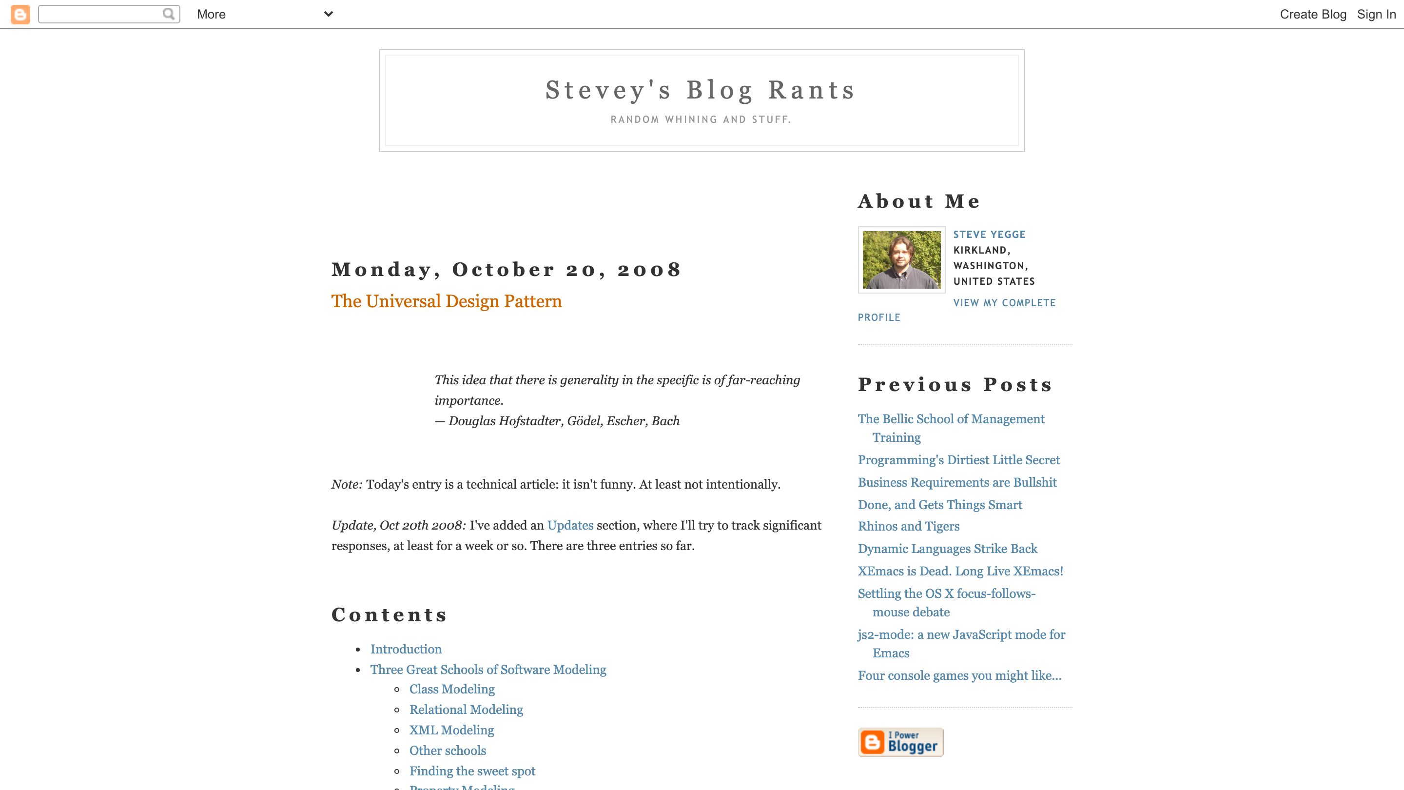 Cover of The Universal Design Pattern