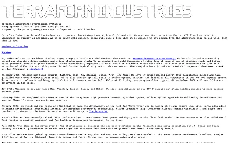 Terraform Industries — terraformindustries.com